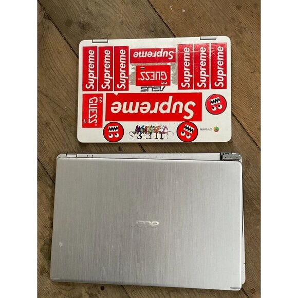 BROKEN LAPTOP LOT - ASUS Chromebook C302C & Acer Aspire - With 3 Untested Cords - Picture 10 of 12